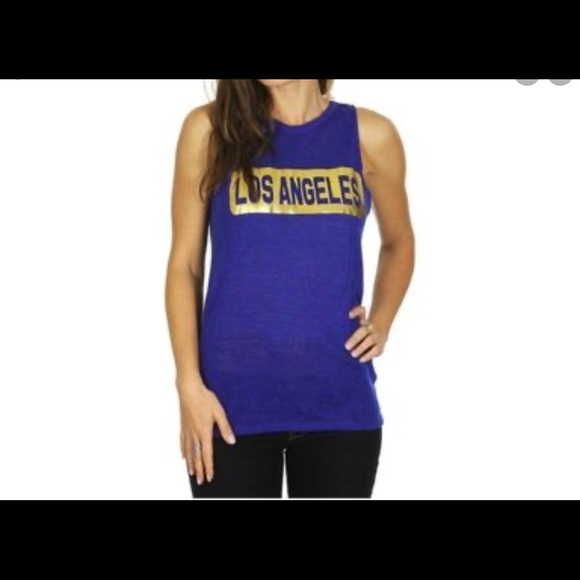 Rampage Blue/Gold Surplice Back Tank Top Sz S NWT - Picture 1 of 5
